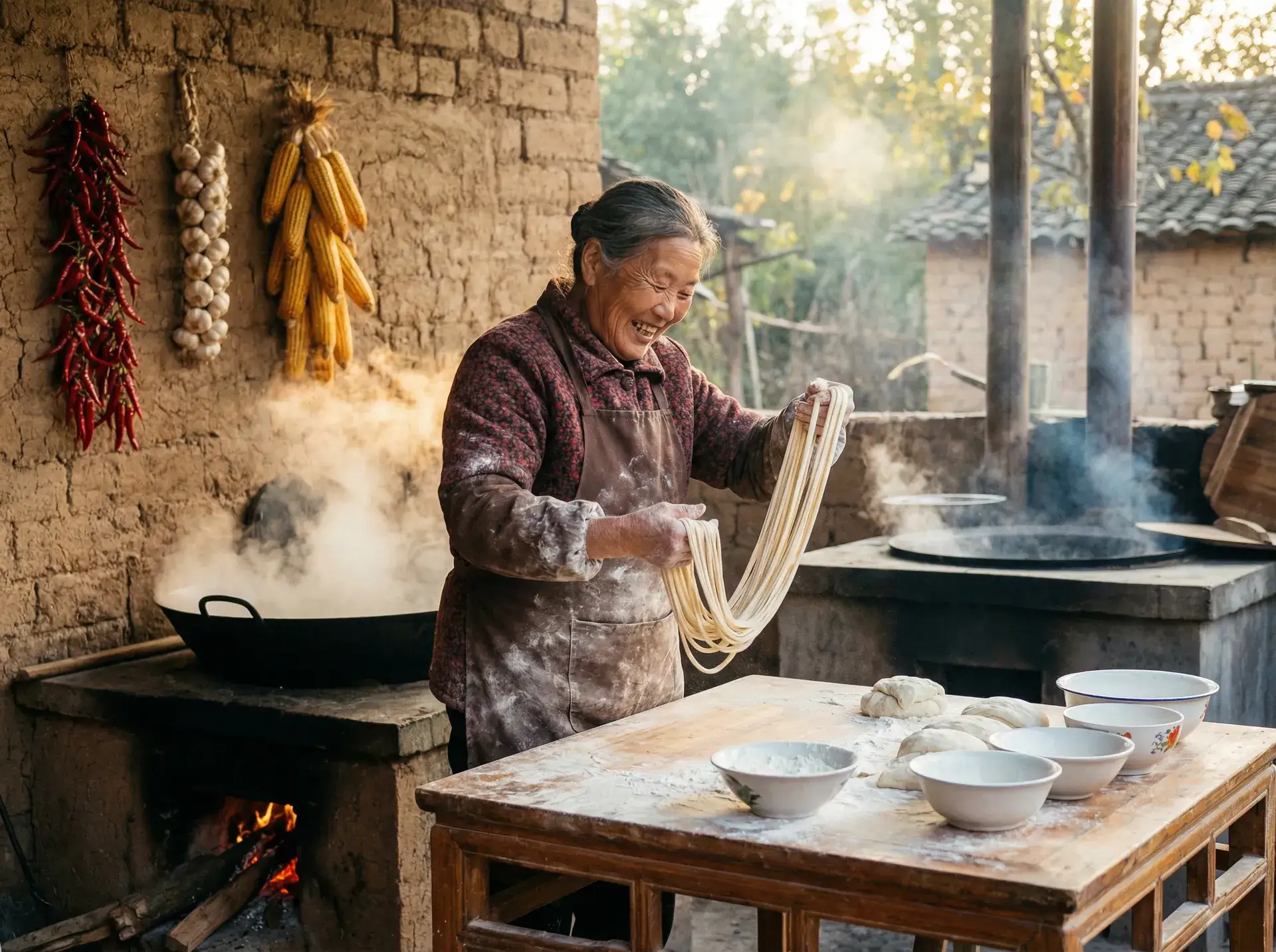 农家大嫂手擀面 - 我的娘家我的婆大结局 乡村美食